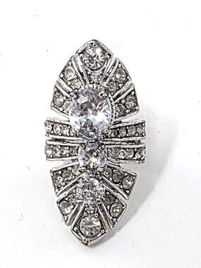 JUICY COUTURE Gilded Cocktail statement ring rhinestone 7